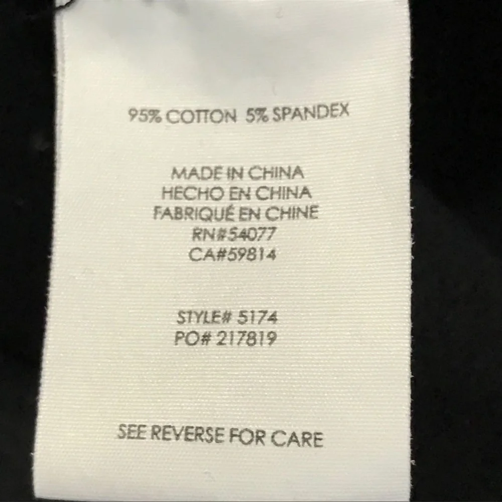 CABI Pencil Slacks Side Zip Black Size 4 #5174 EUC